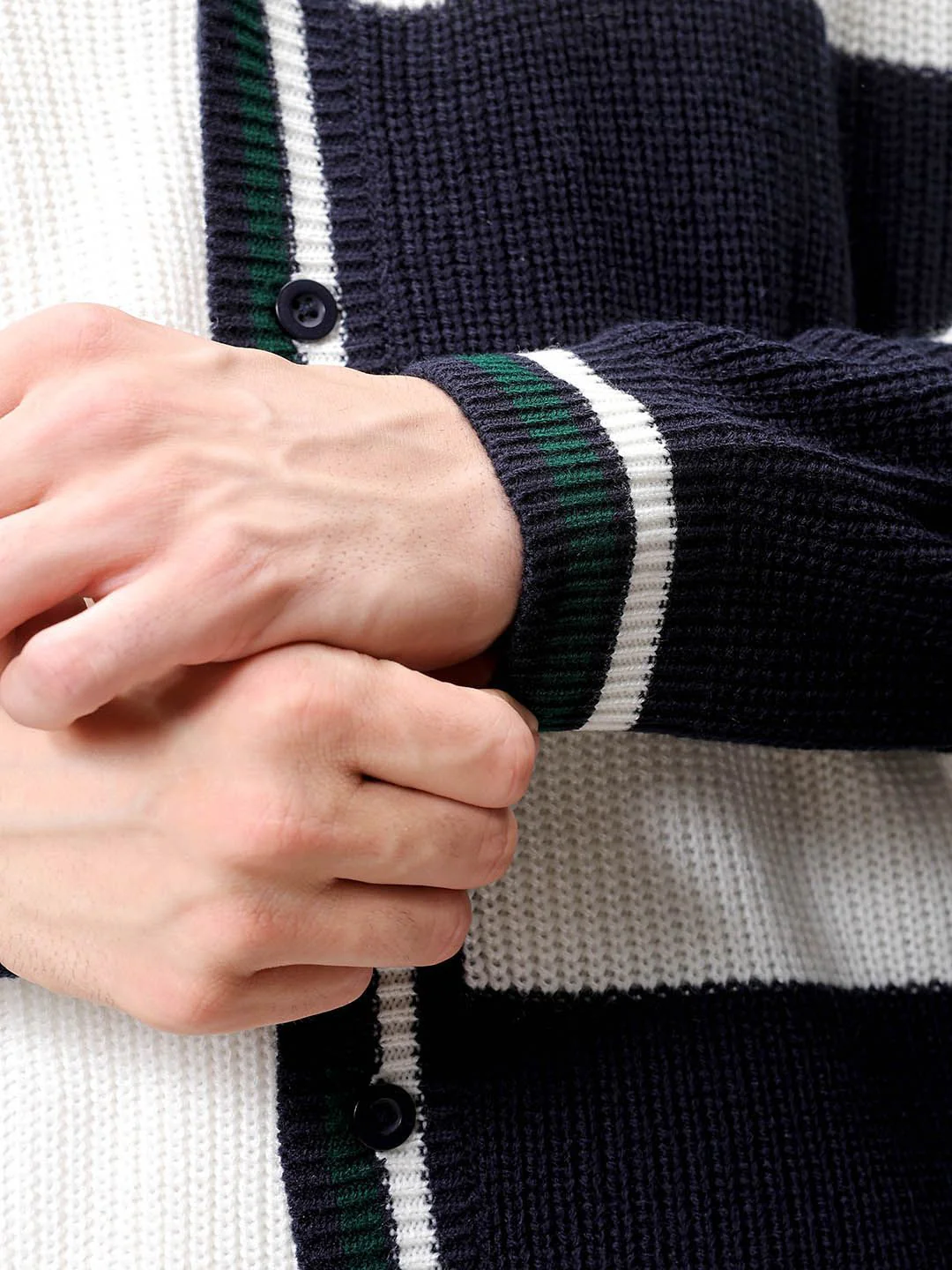 The Indian Garage Co Men Colourblocked Cardigan - Image 6