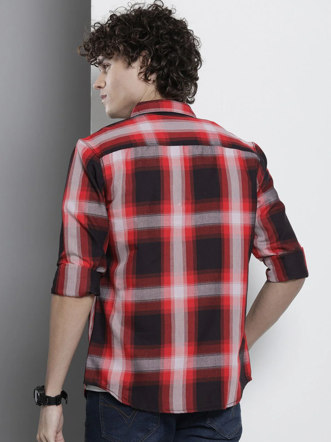 The Indian Garage Co Men Comfort Checked Casual Shirt - Image 4