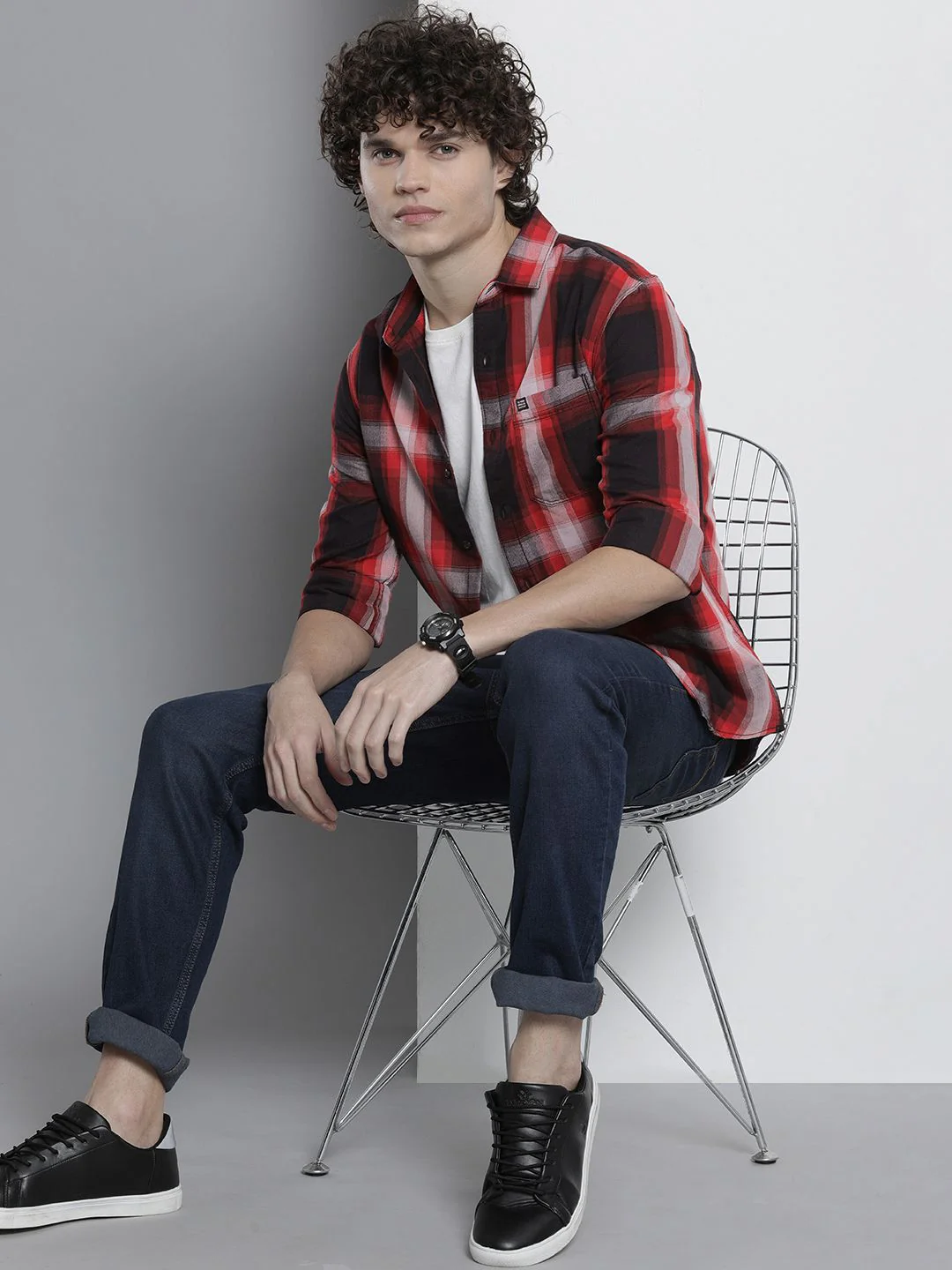 The Indian Garage Co Men Comfort Checked Casual Shirt - Image 6