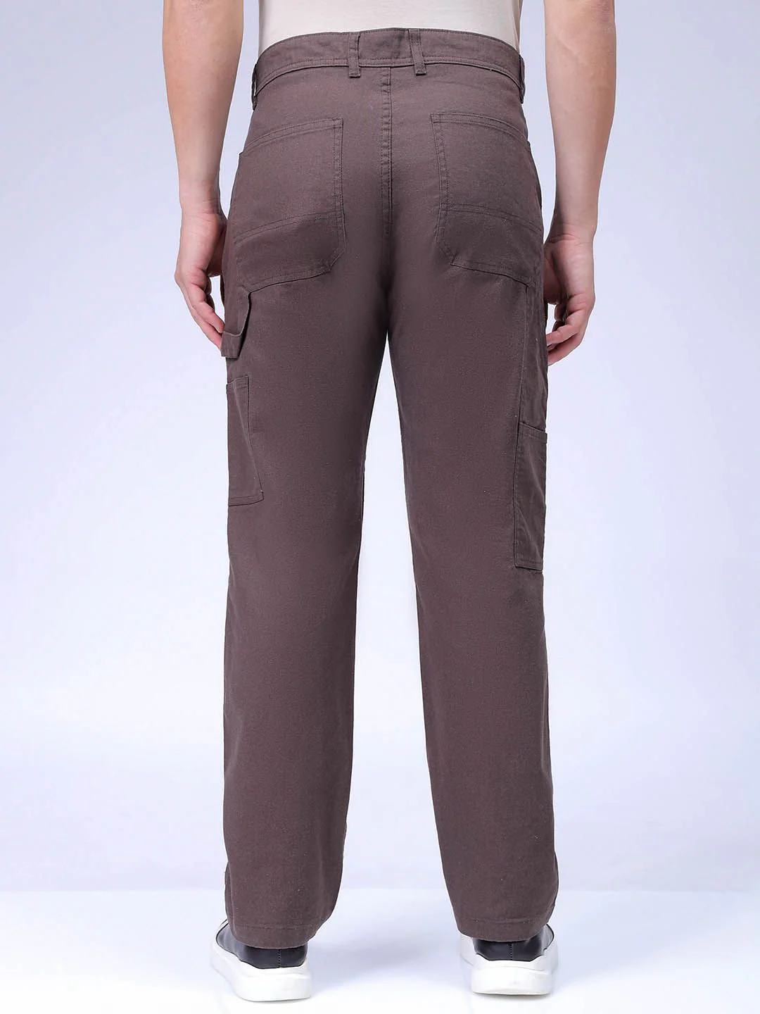 The Indian Garage Co Men Cotton Mid-Rise Cargos Trousers - Image 5