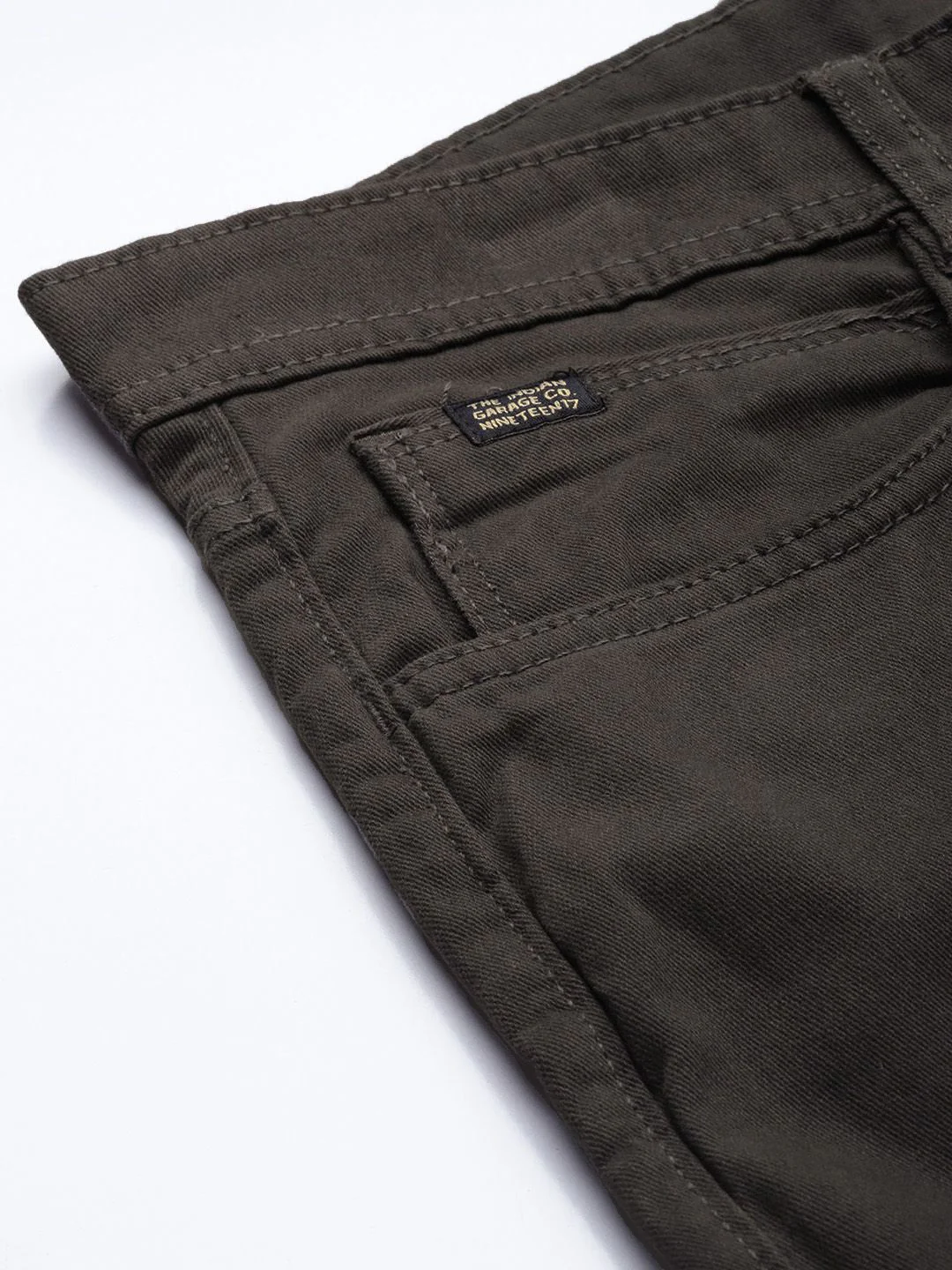 The Indian Garage Co Men Cotton Slim Fit Cargos - Image 6