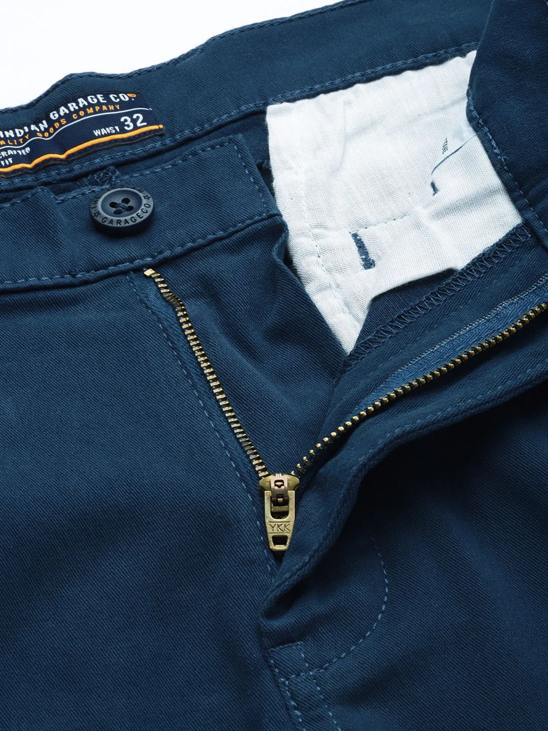 The Indian Garage Co Men Cotton Slim Fit Chinos - Image 4