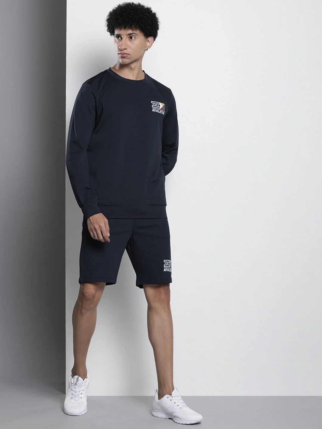 The Indian Garage Co Men Crew Neck Sweatshirt & Shorts Co-Ord Set - Image 5