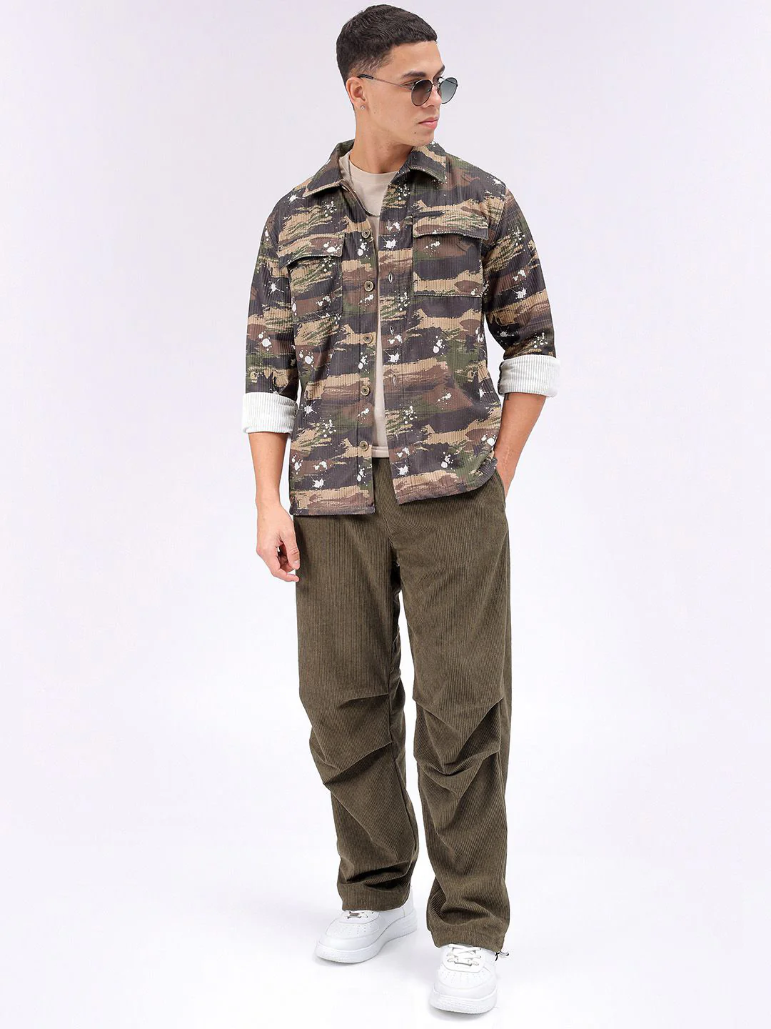 The Indian Garage Co Men Cutaway Collar Abstract Printed Casual Shirt - Image 6
