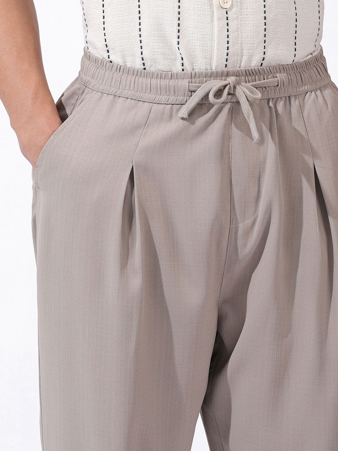 The Indian Garage Co Men Drop Crotch Loose Fit Harem Trousers - Image 6