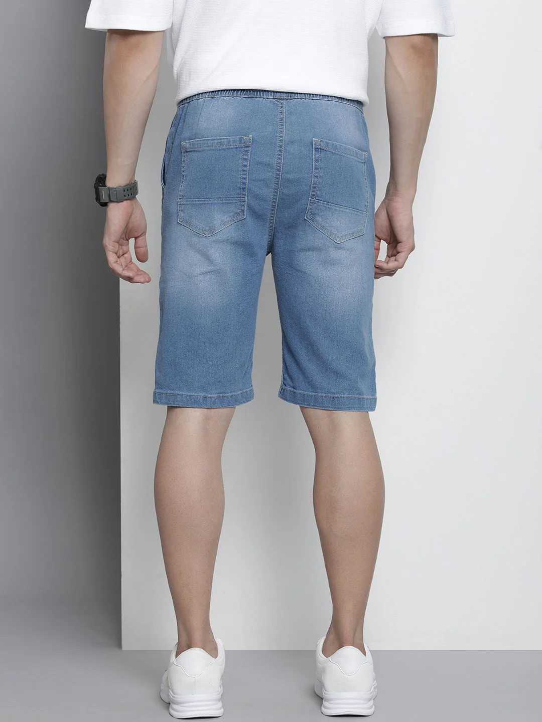 The Indian Garage Co Men Faded Denim Shorts - Image 3