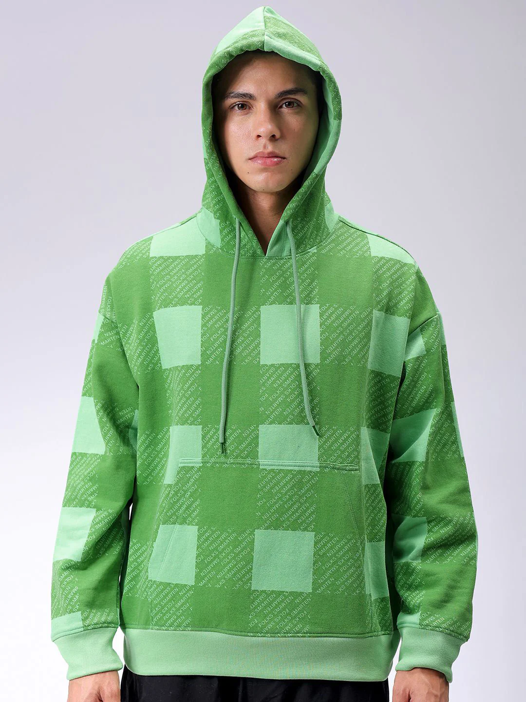 The Indian Garage Co Men Geometric Printed Hooded Sweatshirt - Image 2