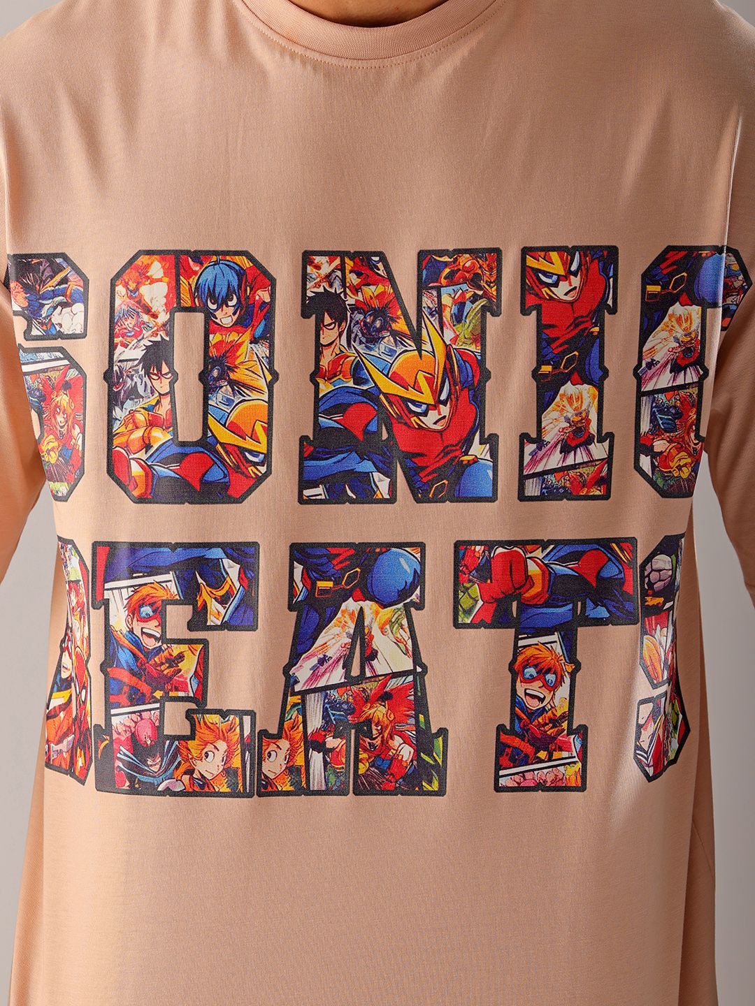 The Indian Garage Co Men Graphic Printed Boxy Oversized Pure Cotton T-shirt - Image 2