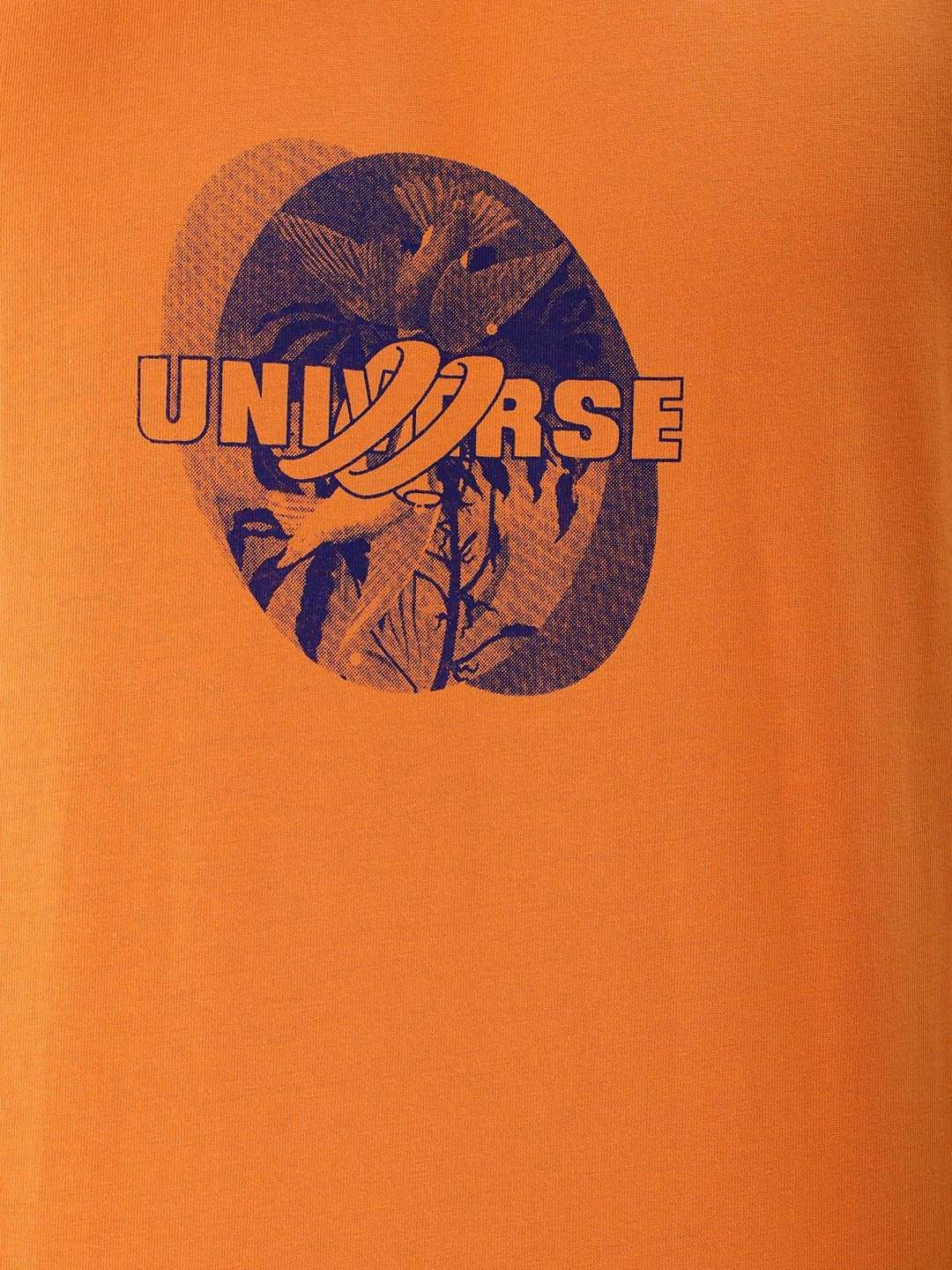 The Indian Garage Co Pure Cotton Graphic Printed Round Neck Slim Fit T-shirt - Image 2