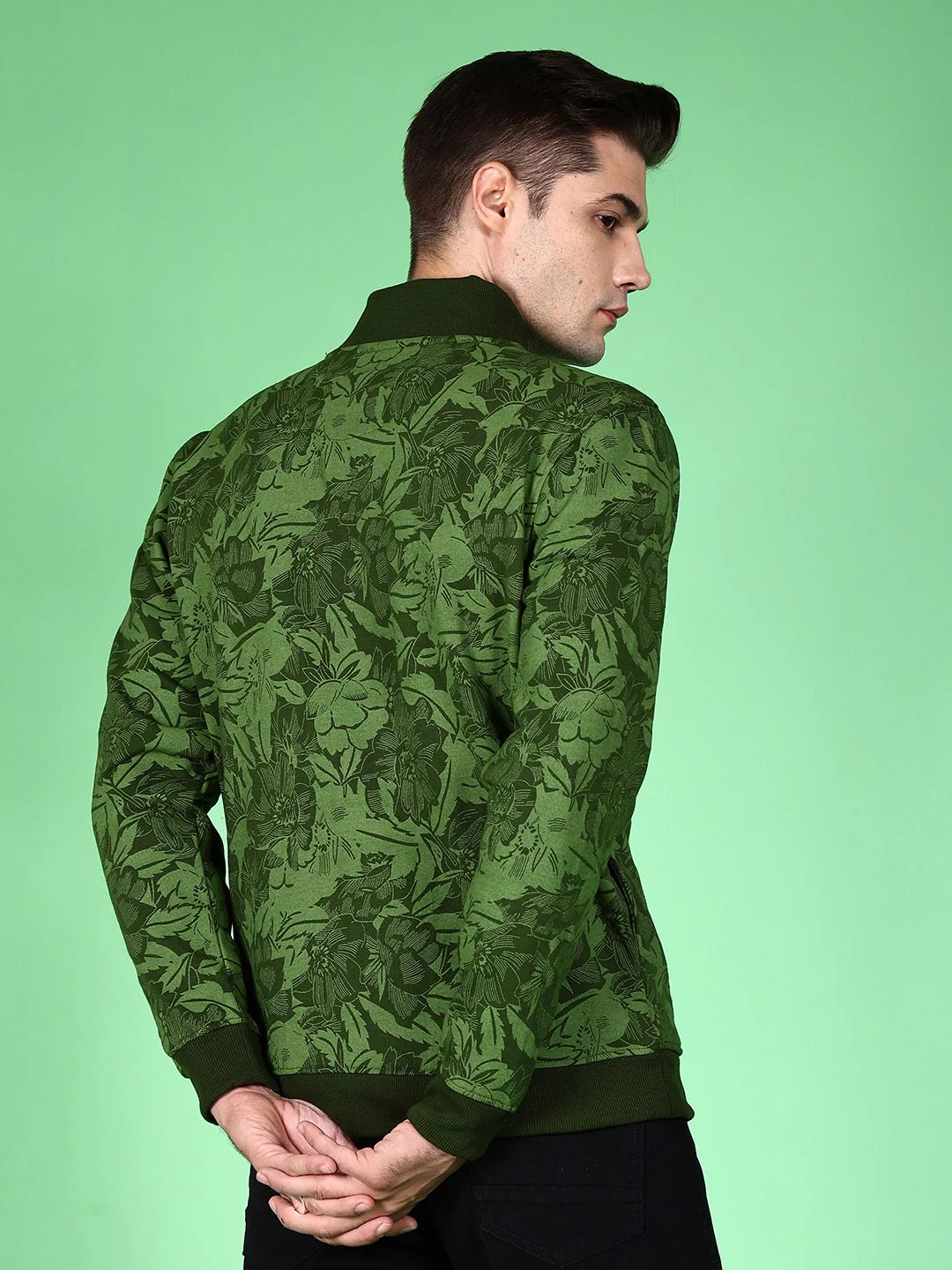 The Indian Garage Co Men Green Printed Sweatshirt - Image 5