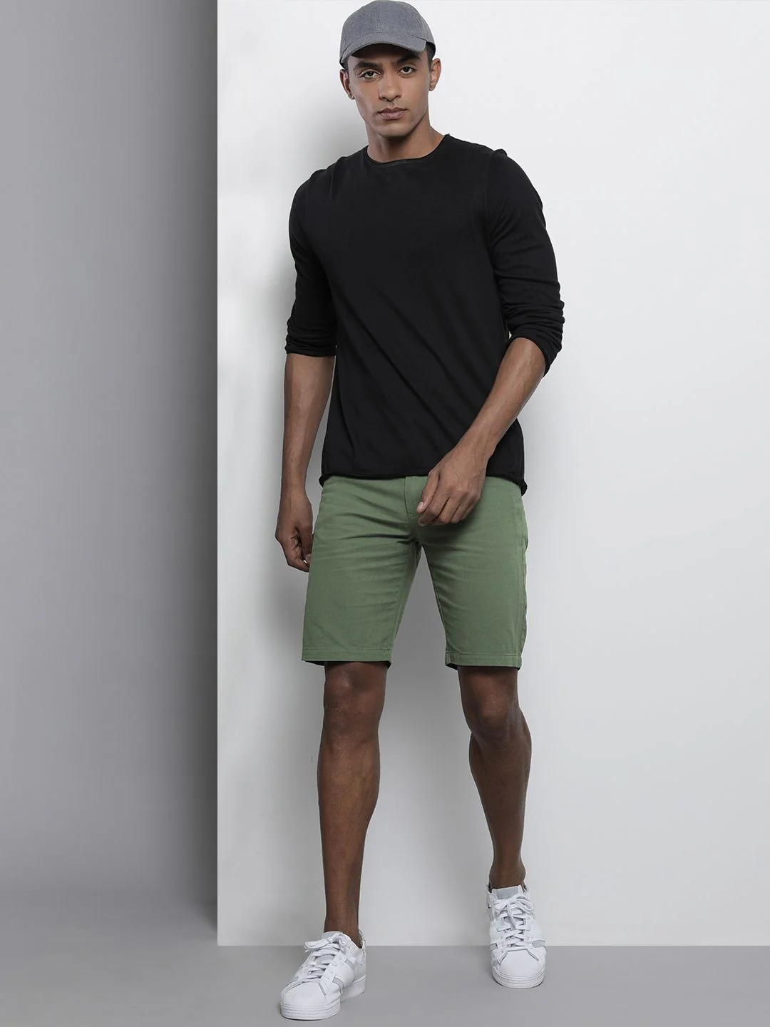 The Indian Garage Co Men Green Slim Fit Chino Shorts - Image 5