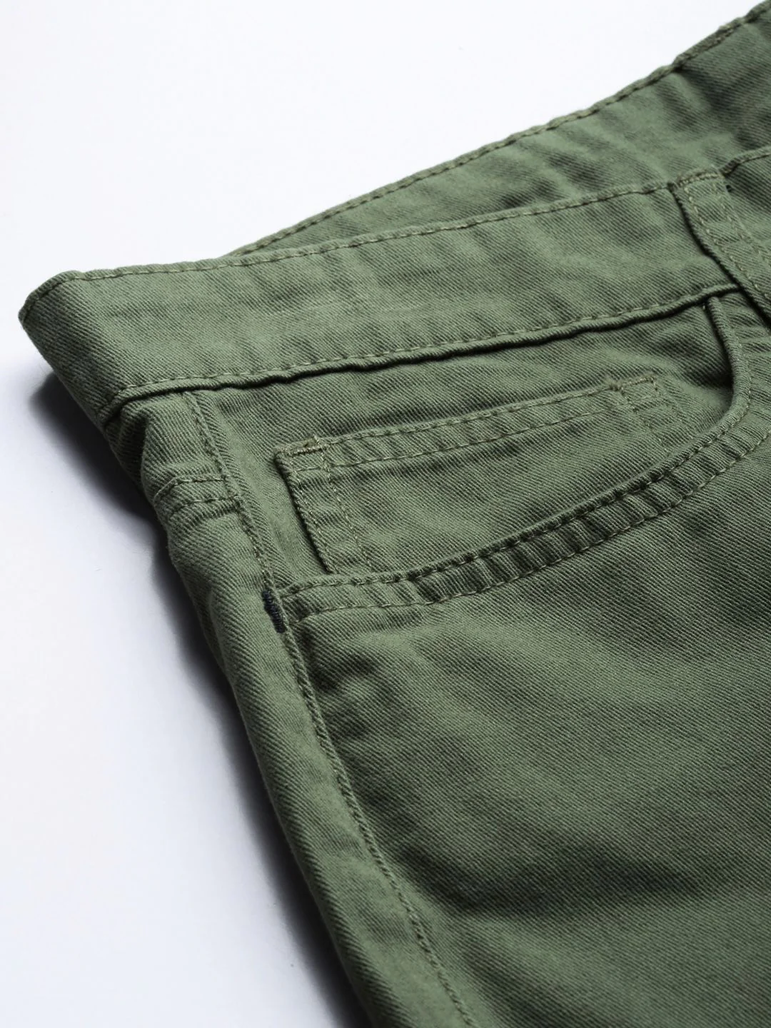The Indian Garage Co Men Green Slim Fit Chino Shorts - Image 6