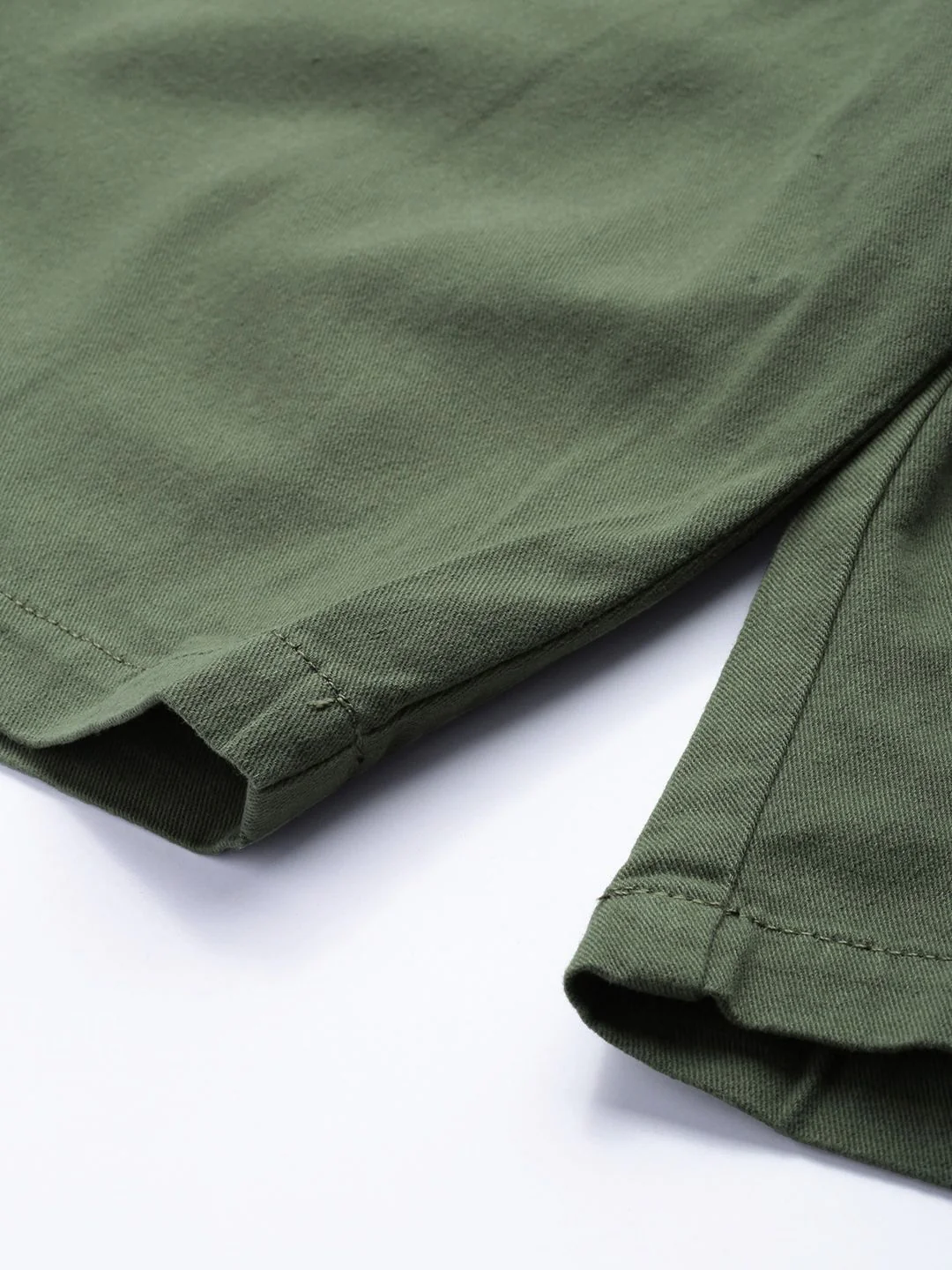The Indian Garage Co Men Green Slim Fit Chino Shorts - Image 7