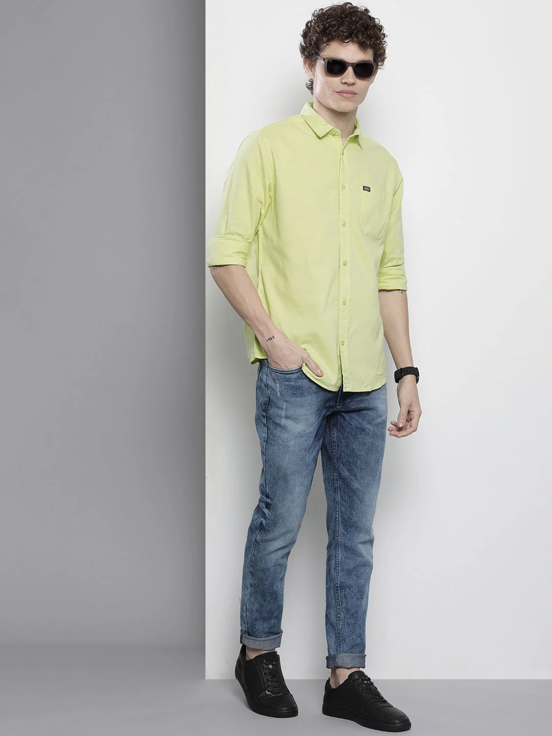 The Indian Garage Co Men Green Solid Casual Shirt - Image 6