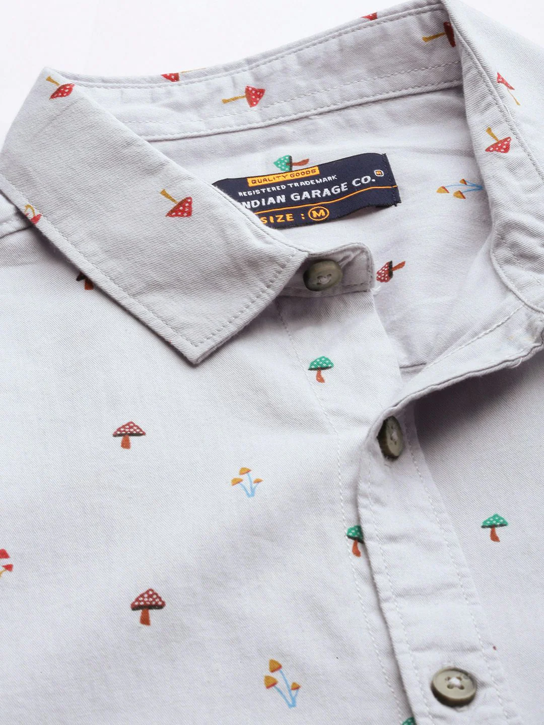 The Indian Garage Co Men Grey Conversational Printed Casual Shirt - Image 2