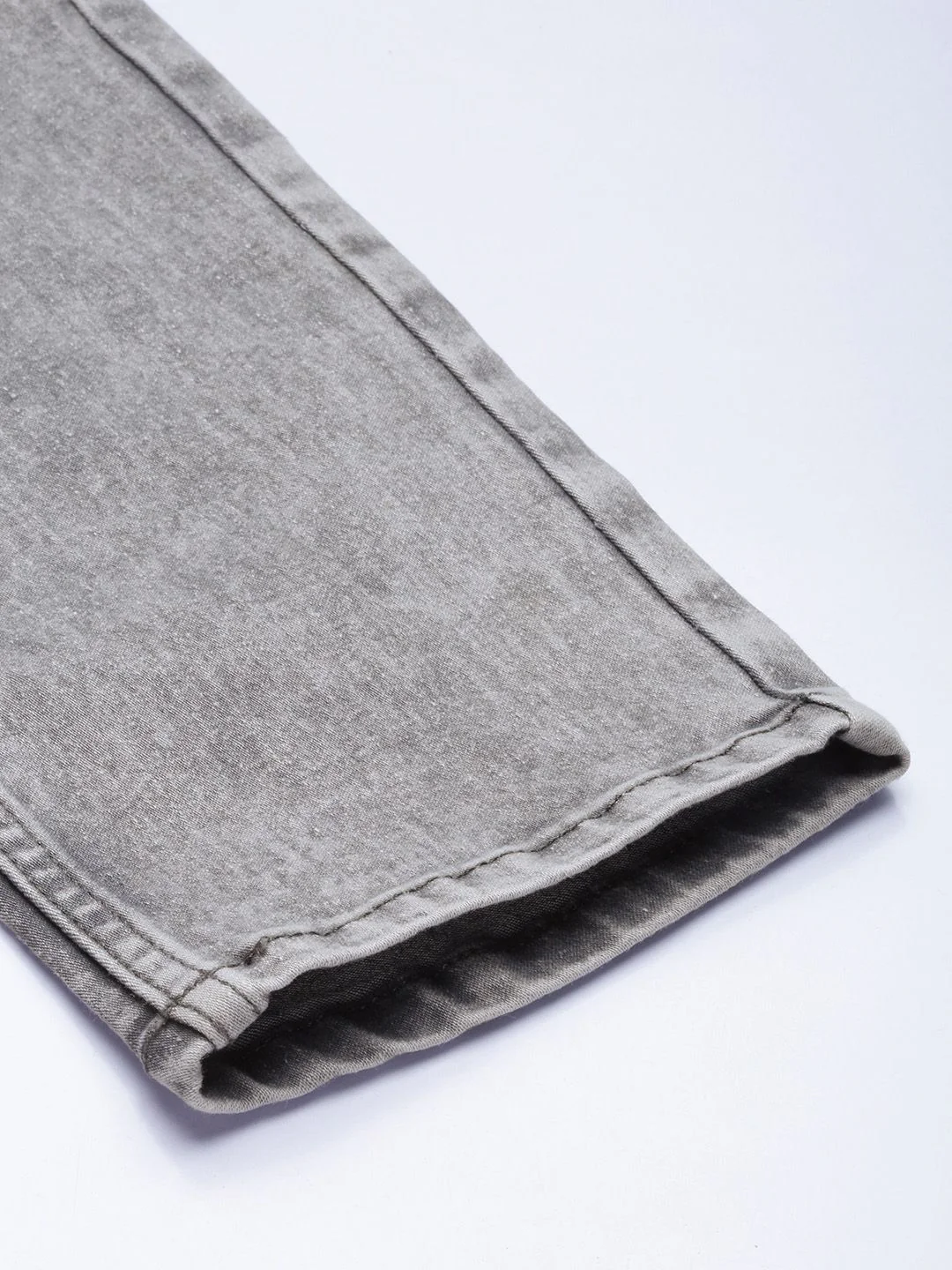 The Indian Garage Co Men Grey Slim Fit Light Fade Stretchable Jeans - Image 7