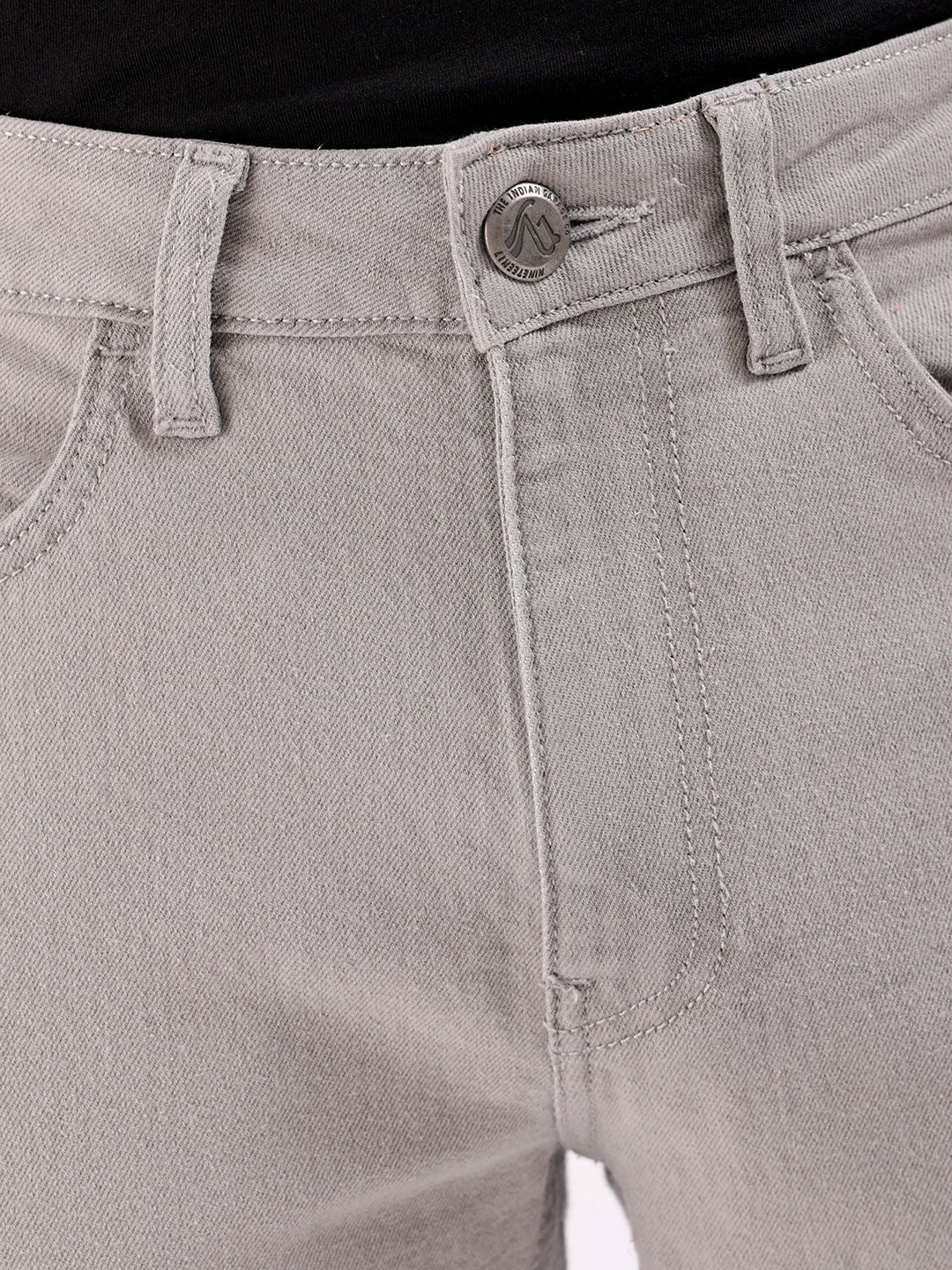 The Indian Garage Co Men Grey Slim Fit Mid-Rise Clean Look Jeans - Image 4