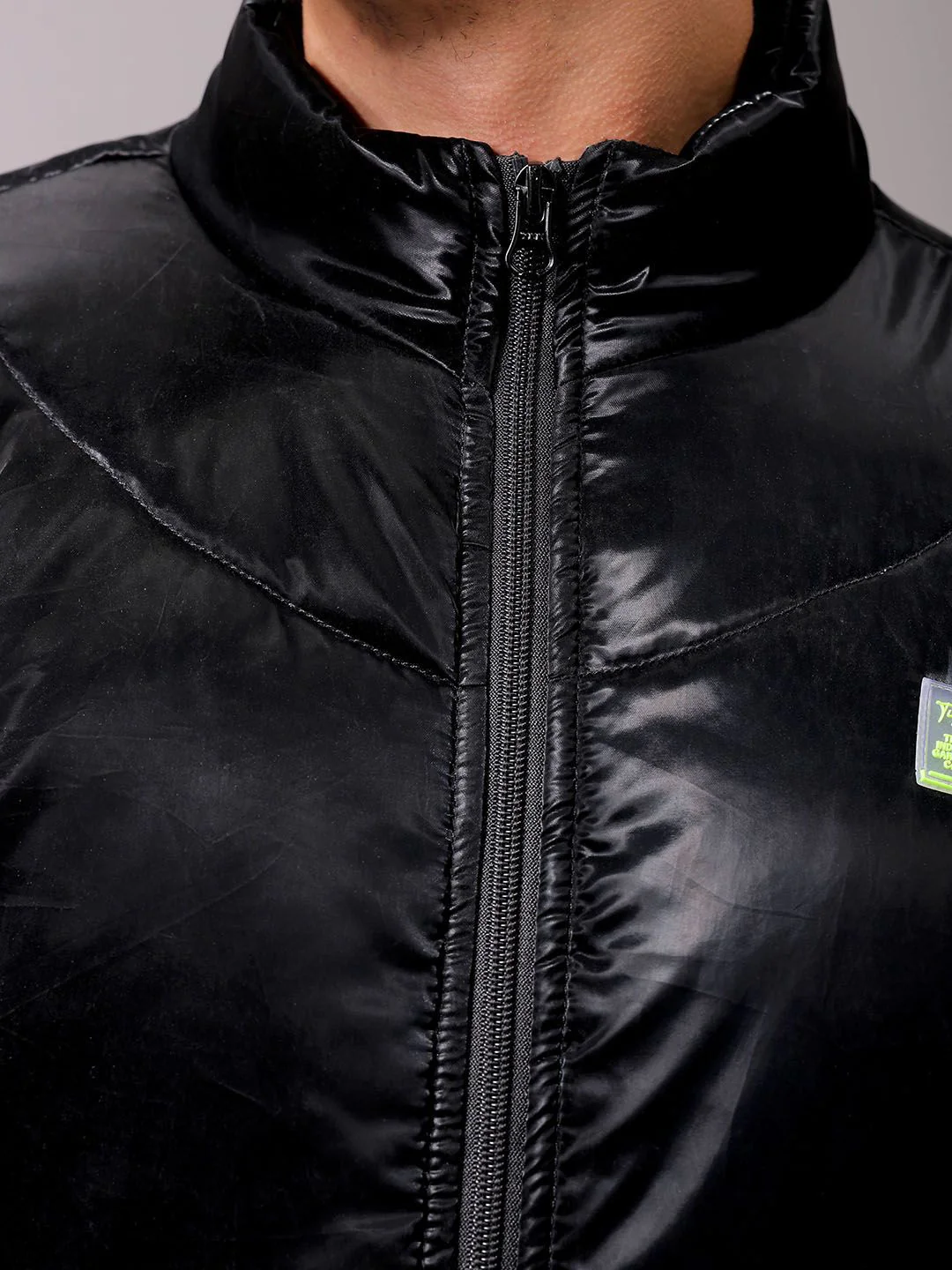The Indian Garage Co Men High Neck Solid Puffer Jacket - Image 7
