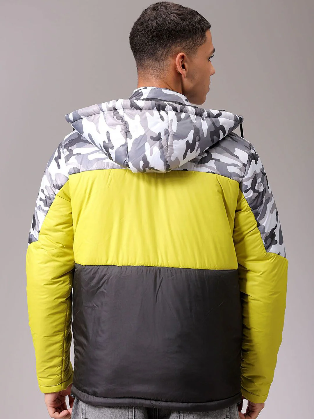 The Indian Garage Co Men Hooded Camouflage Printed Casual Padded Jacket - Image 4