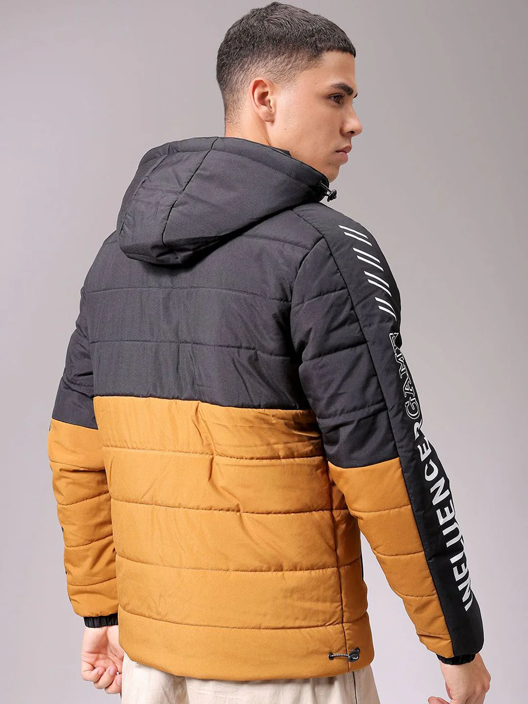 The Indian Garage Co Men Hooded Colourblocked Casual Puffer Jacket - Image 5