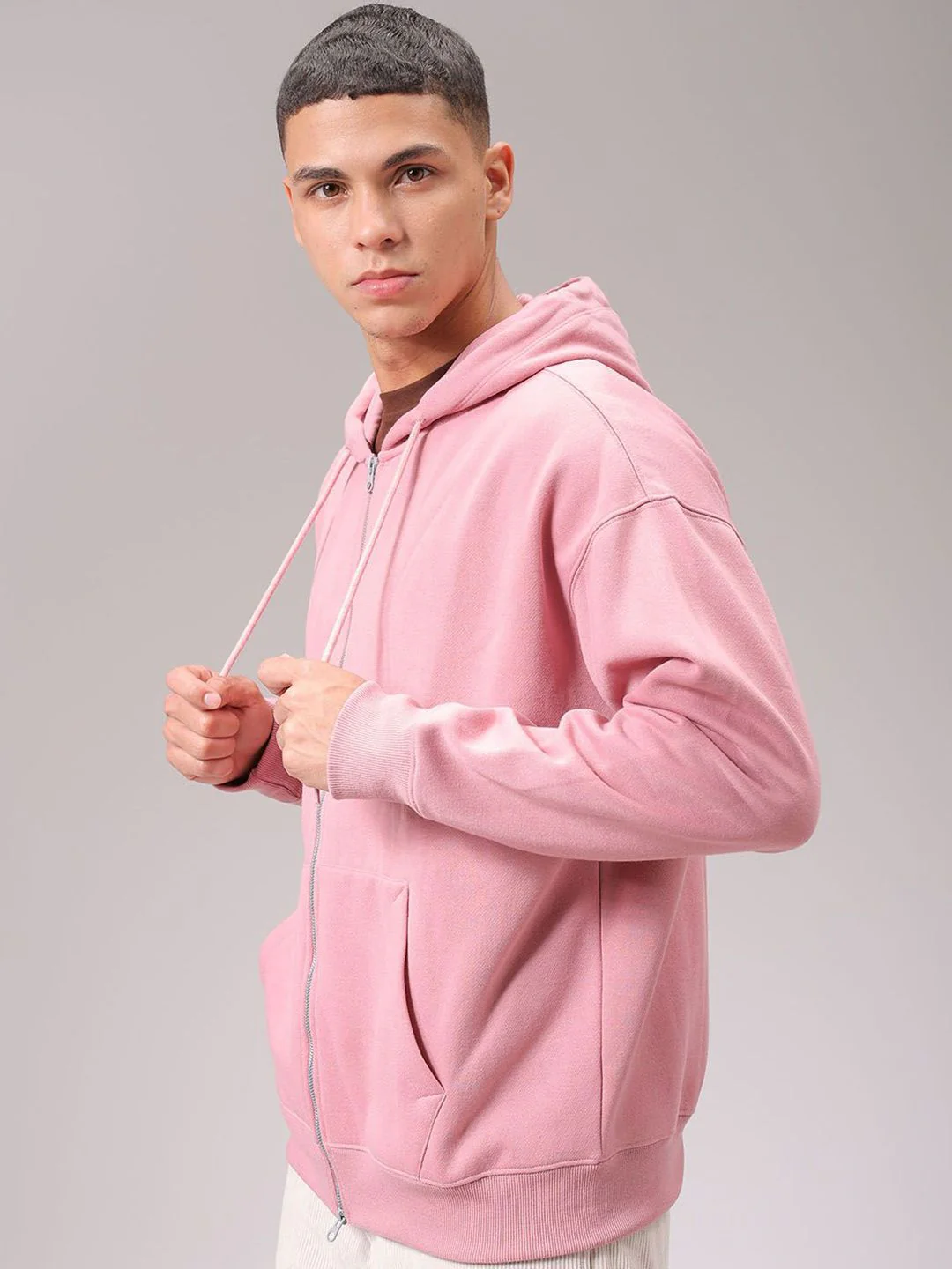 The Indian Garage Co Men Hooded Double Way Front Open Zipper Sweatshirt - Image 5