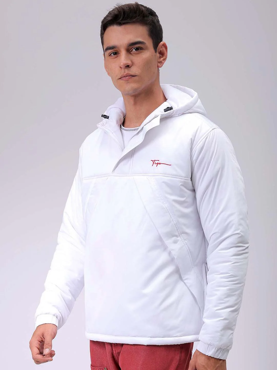 The Indian Garage Co Men Hooded Slim Fit Bomber Jacket - Image 5