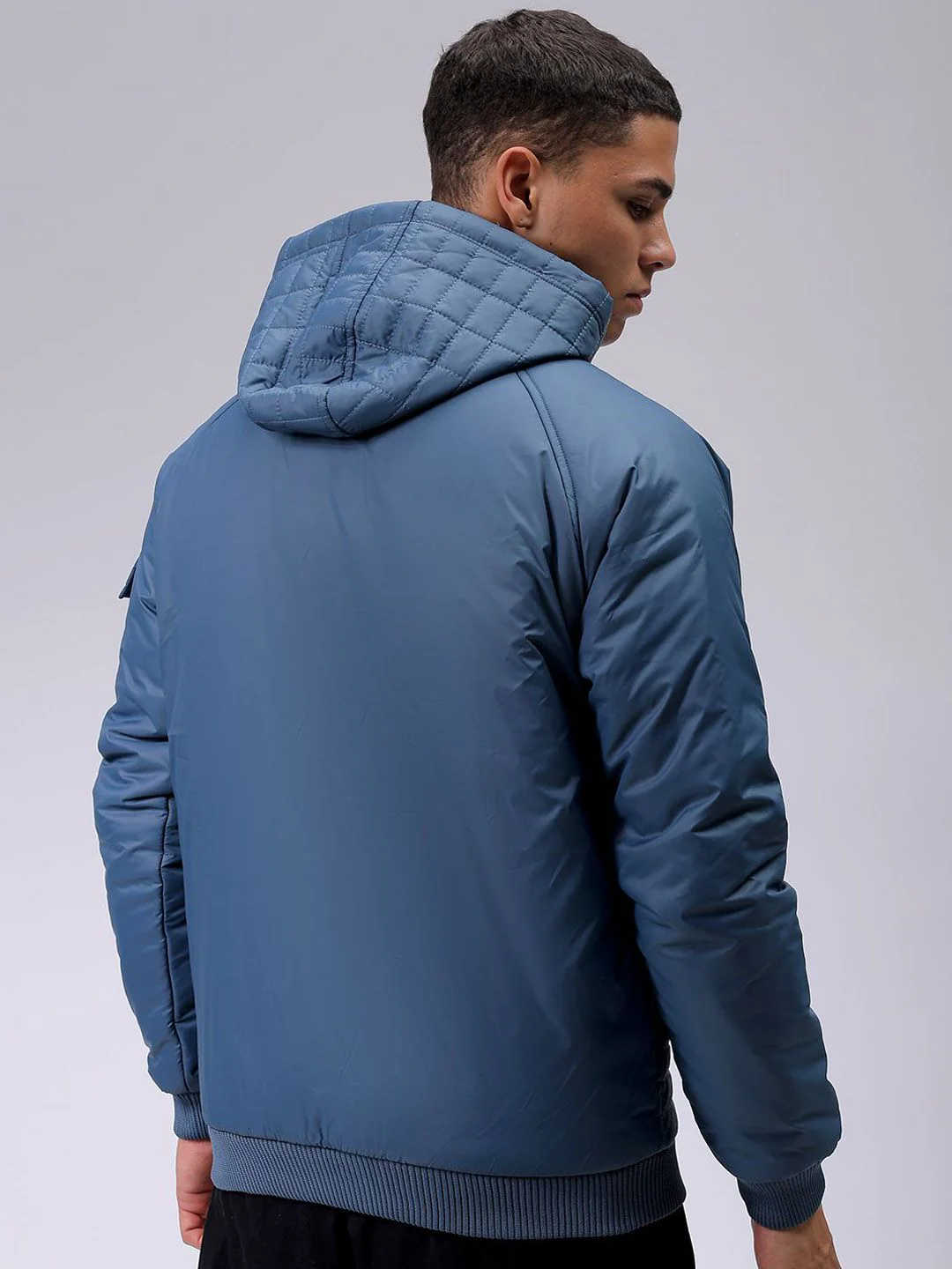 The Indian Garage Co Men Hooded Slim Fit Bomber Jacket - Image 6
