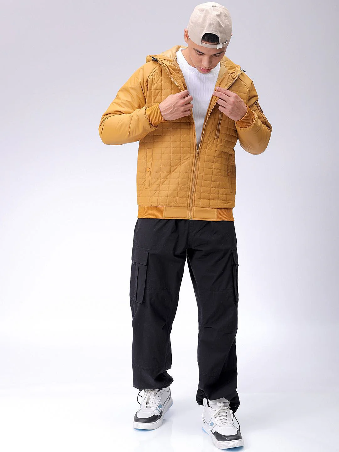 The Indian Garage Co Men Hooded Slim Fit Bomber Jacket - Image 6
