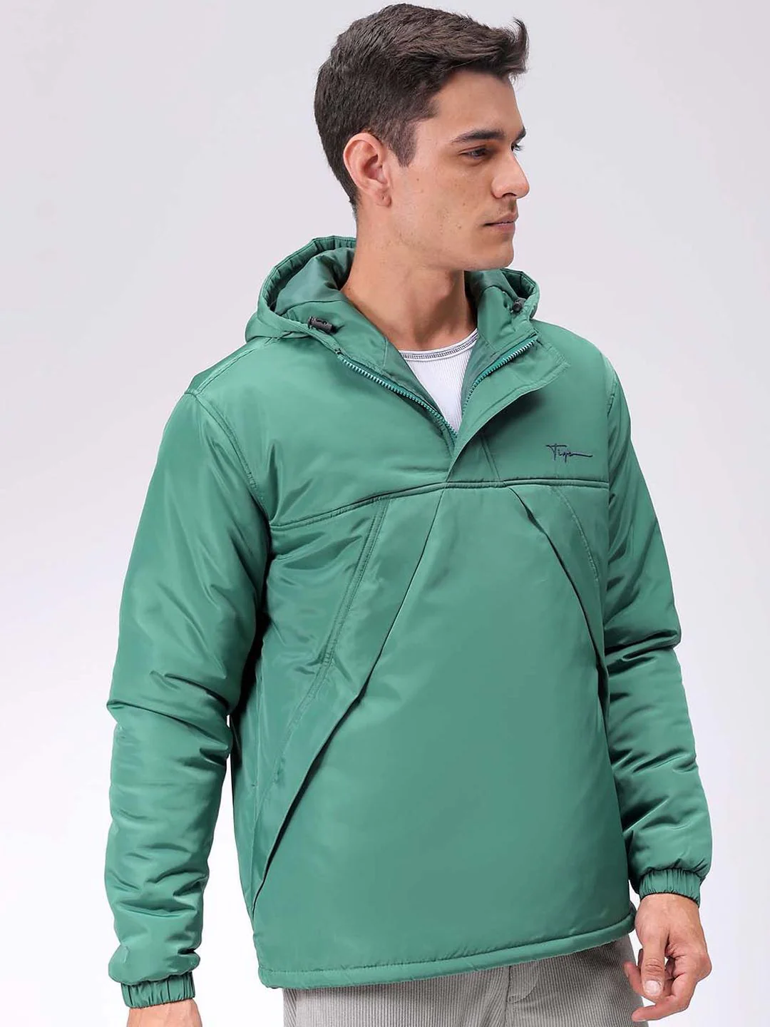 The Indian Garage Co Men Hooded Slim Fit Bomber Jacket - Image 3