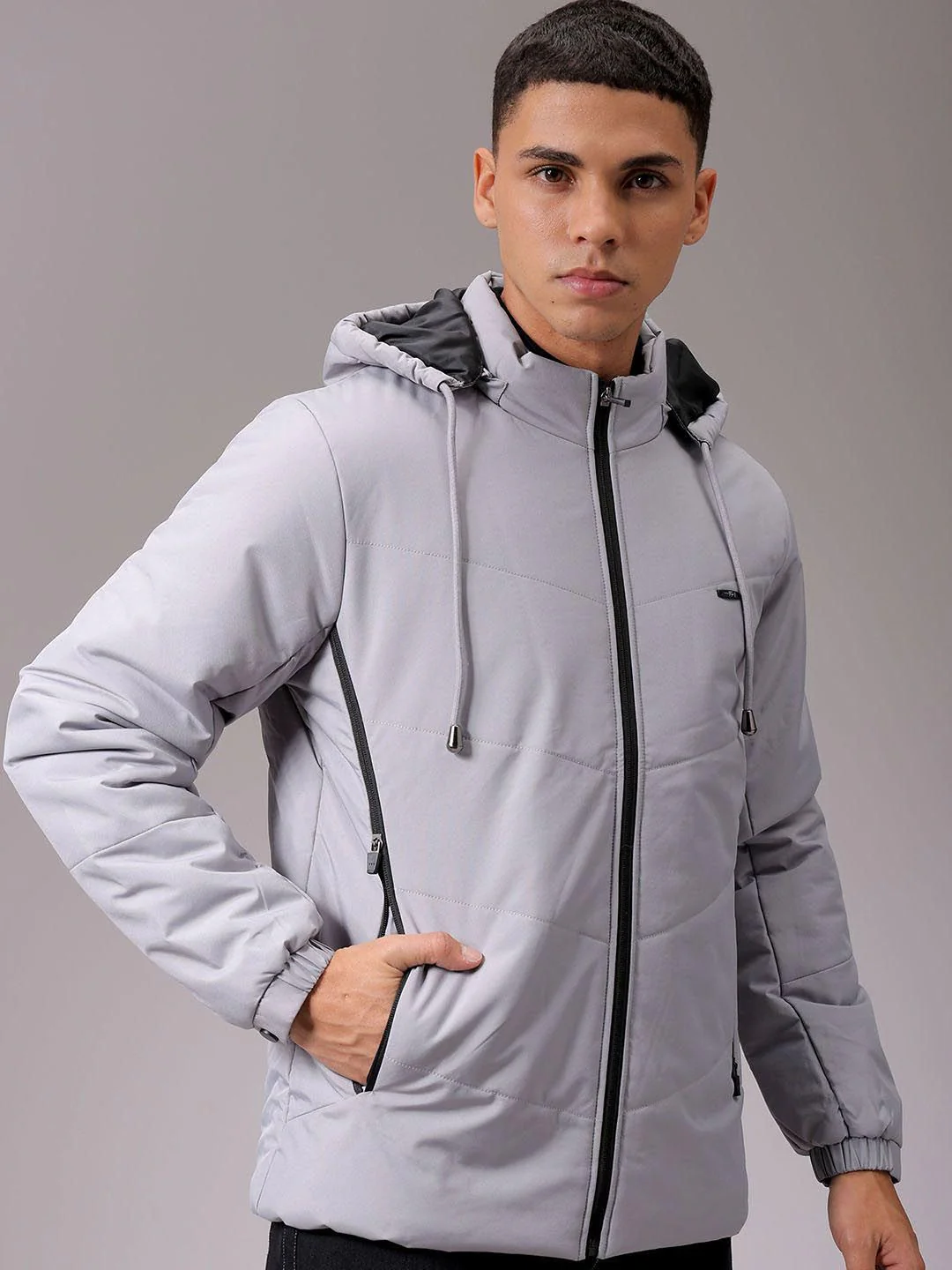 The Indian Garage Co Men Hooded Slim Fit Puffer Jacket - Image 3