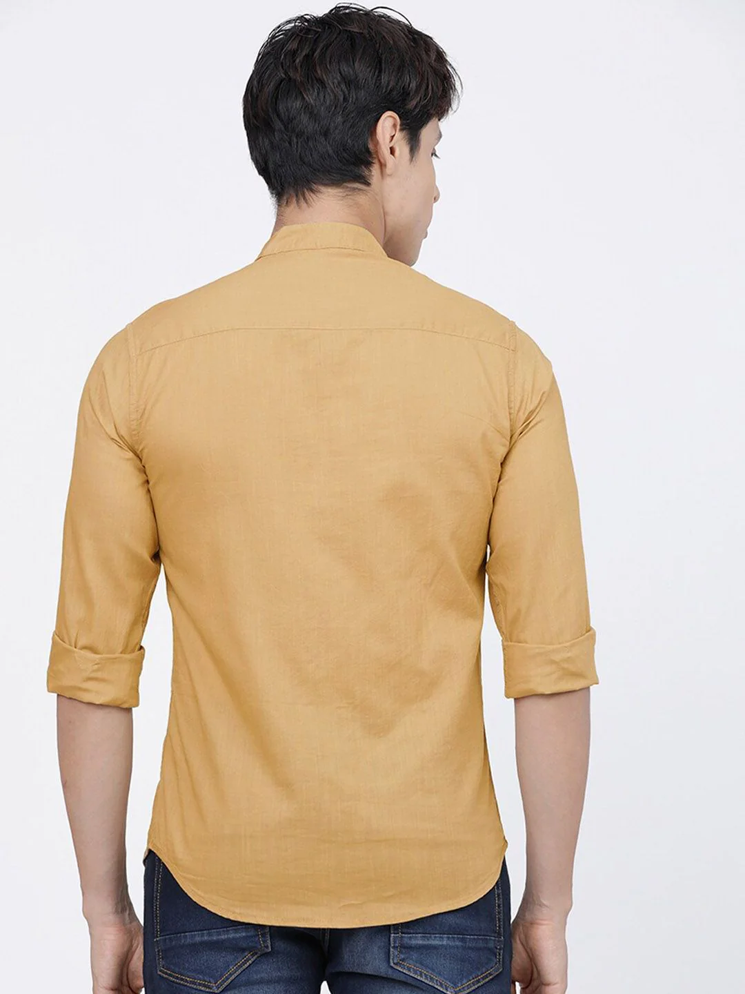 The Indian Garage Co Men Khaki Pure Cotton Casual Shirt - Image 4