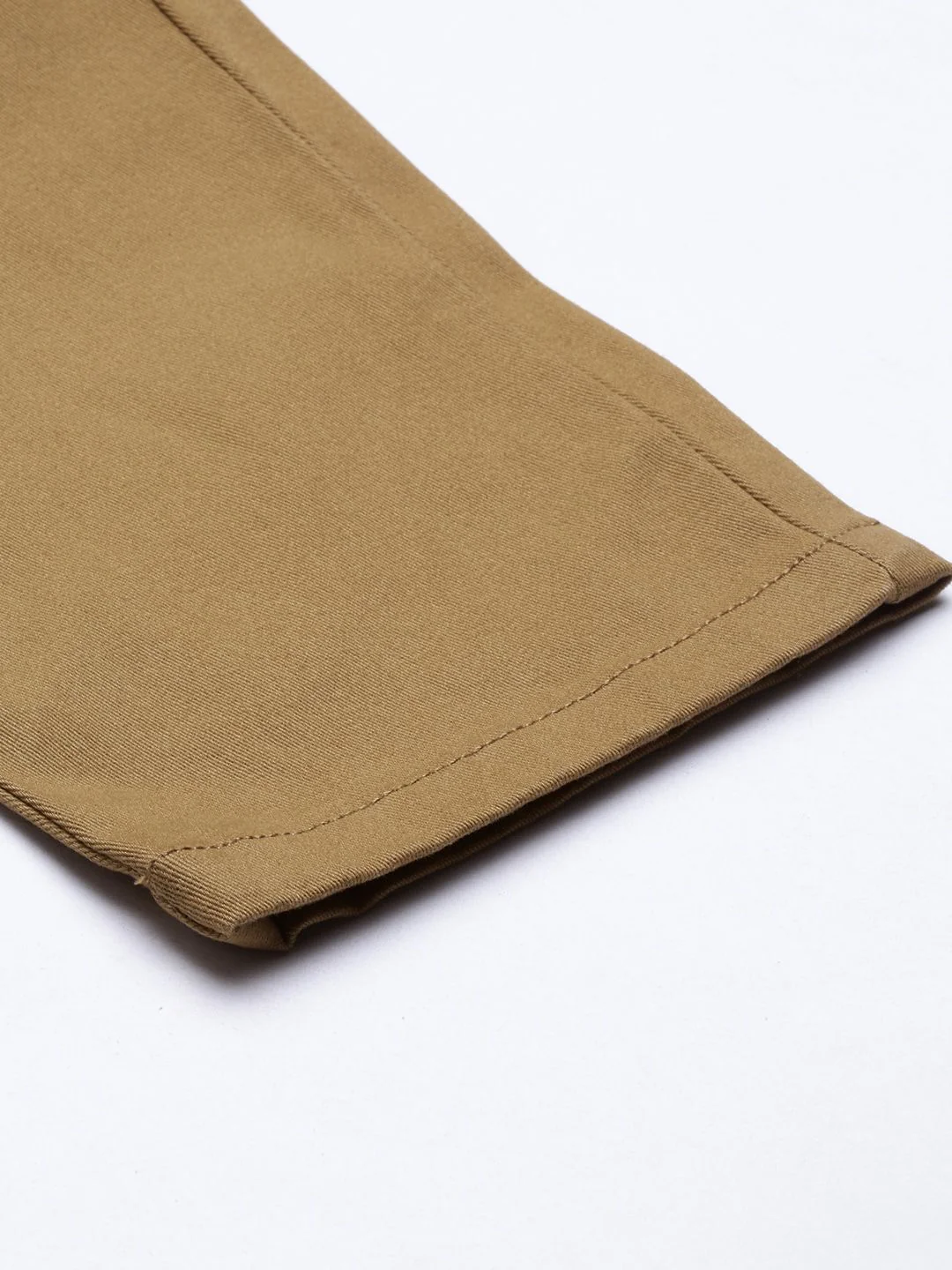 The Indian Garage Co Men Khaki Slim Fit Chinos Trousers - Image 7