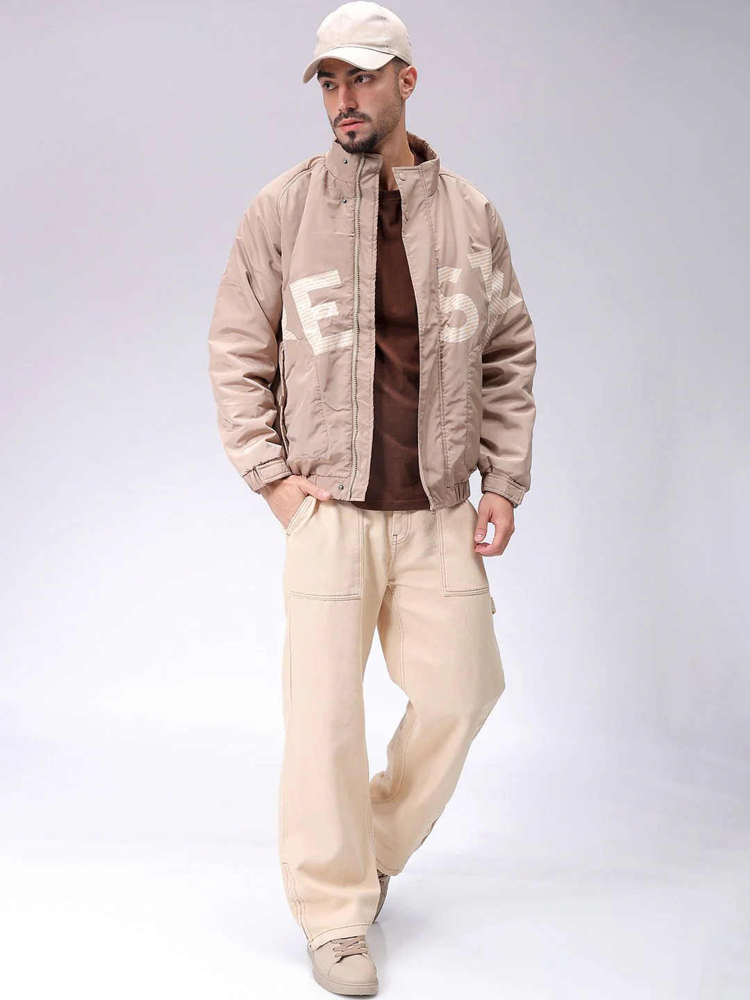 The Indian Garage Co Men Lightweight Puffer Jacket with Embroidered - Image 4