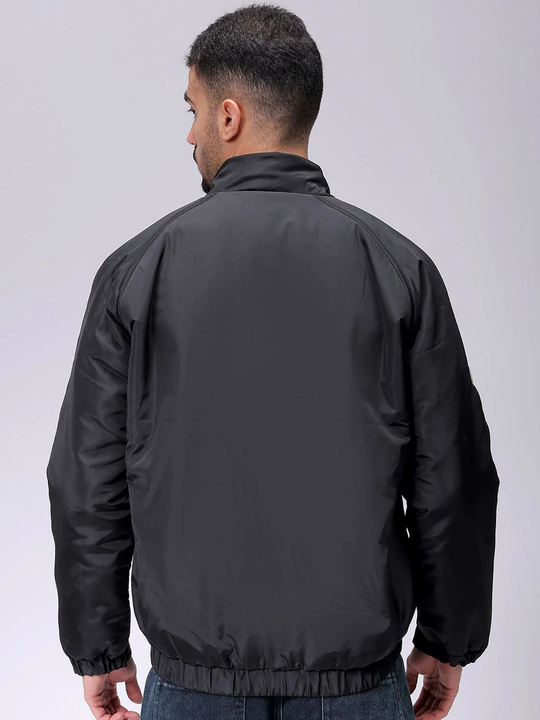 The Indian Garage Co Men Lightweight Puffer Jacket with Patchwork - Image 4