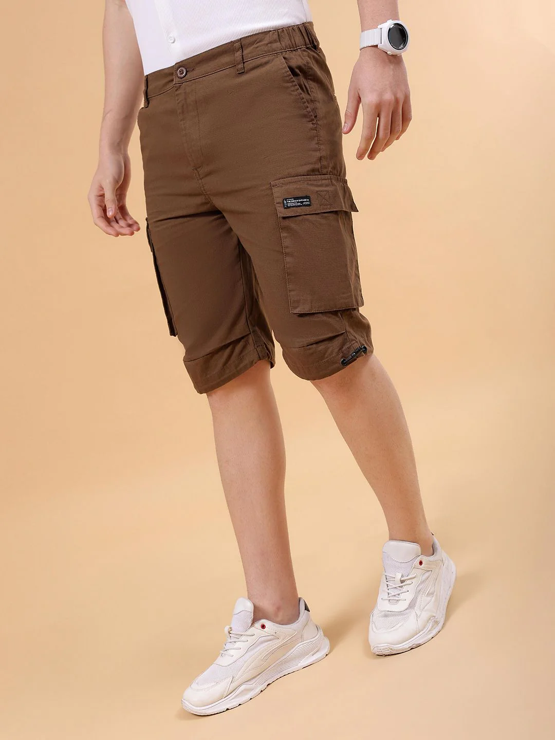 The Indian Garage Co Men Loose Fit Cargo Shorts - Image 2