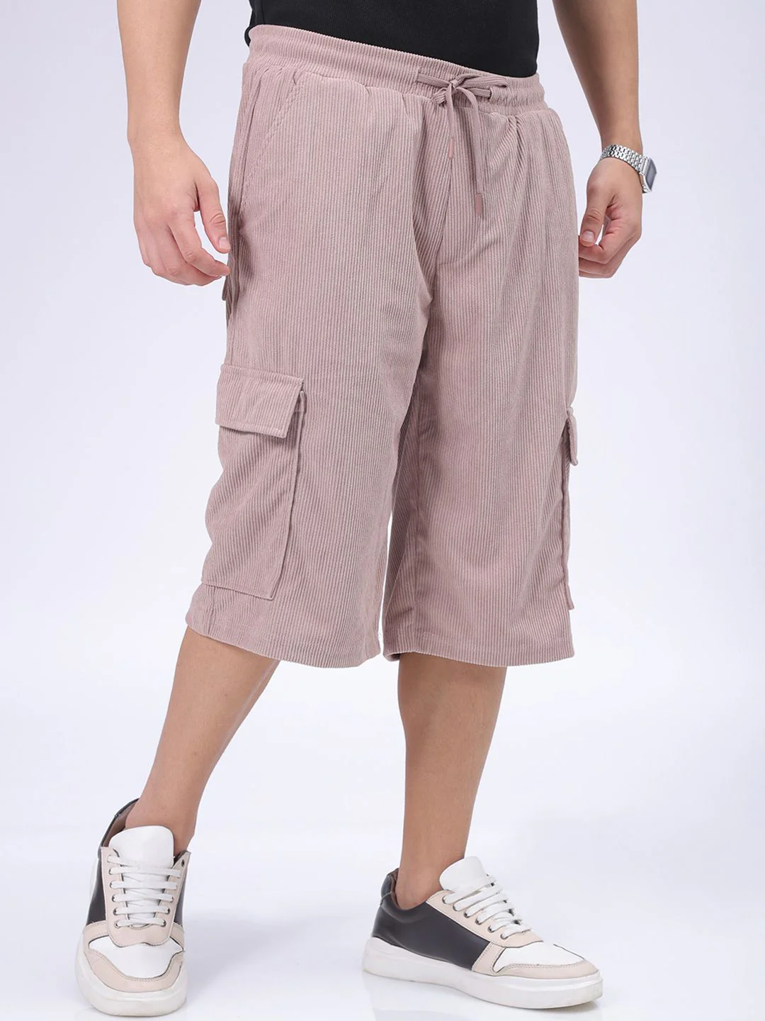 The Indian Garage Co Men Loose Fit Cargo Shorts - Image 2