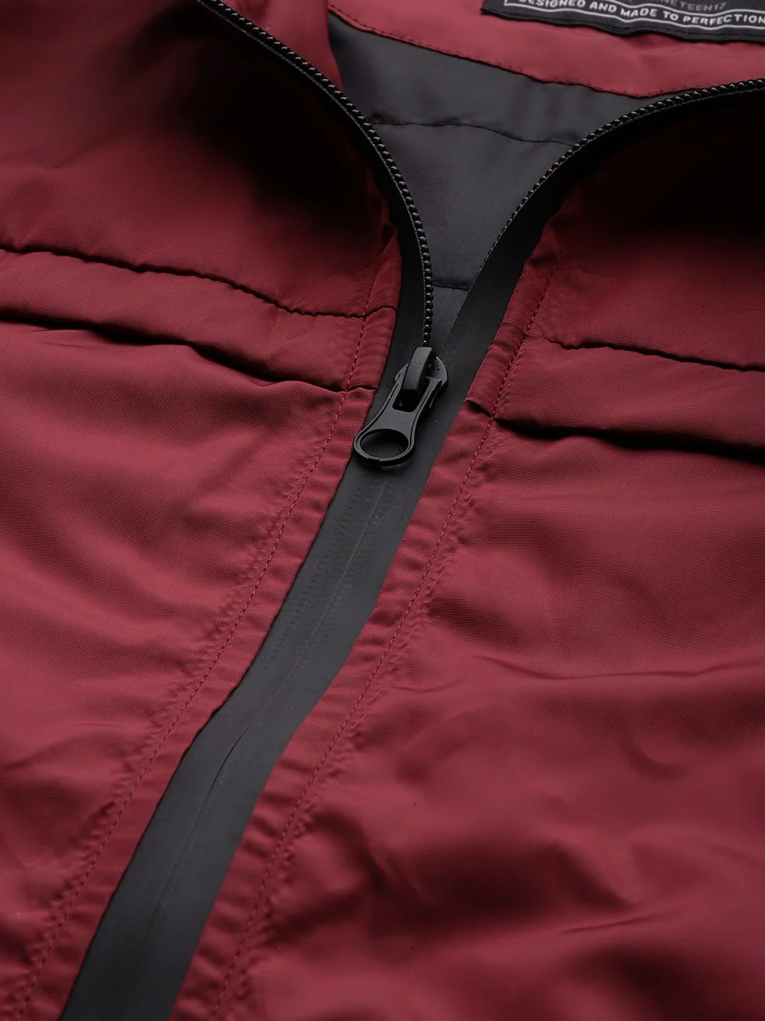 The Indian Garage Co Men Maroon Solid Tailored Jacket - Image 2