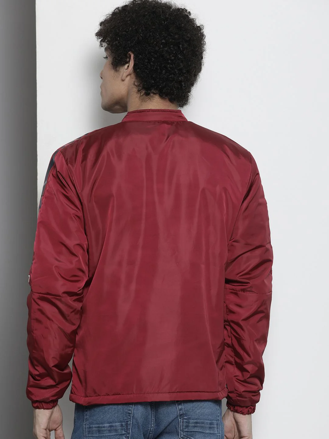 The Indian Garage Co Men Maroon Solid Tailored Jacket - Image 5