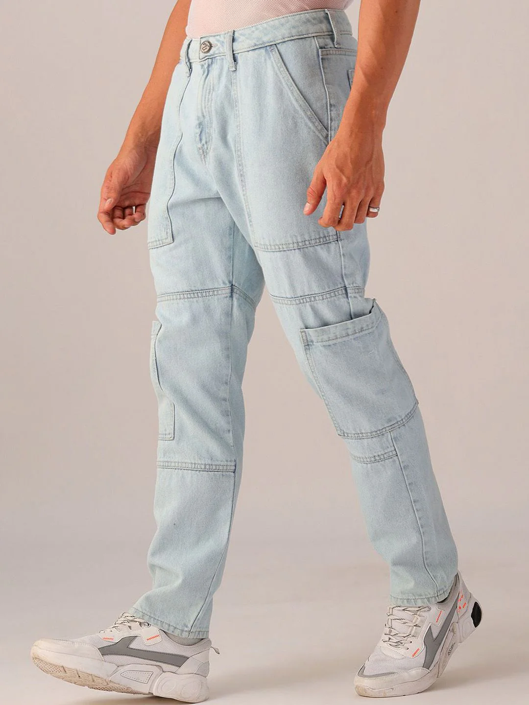 The Indian Garage Co. Men Mid Rise Heavy Fade Clean Look Jeans - Image 3