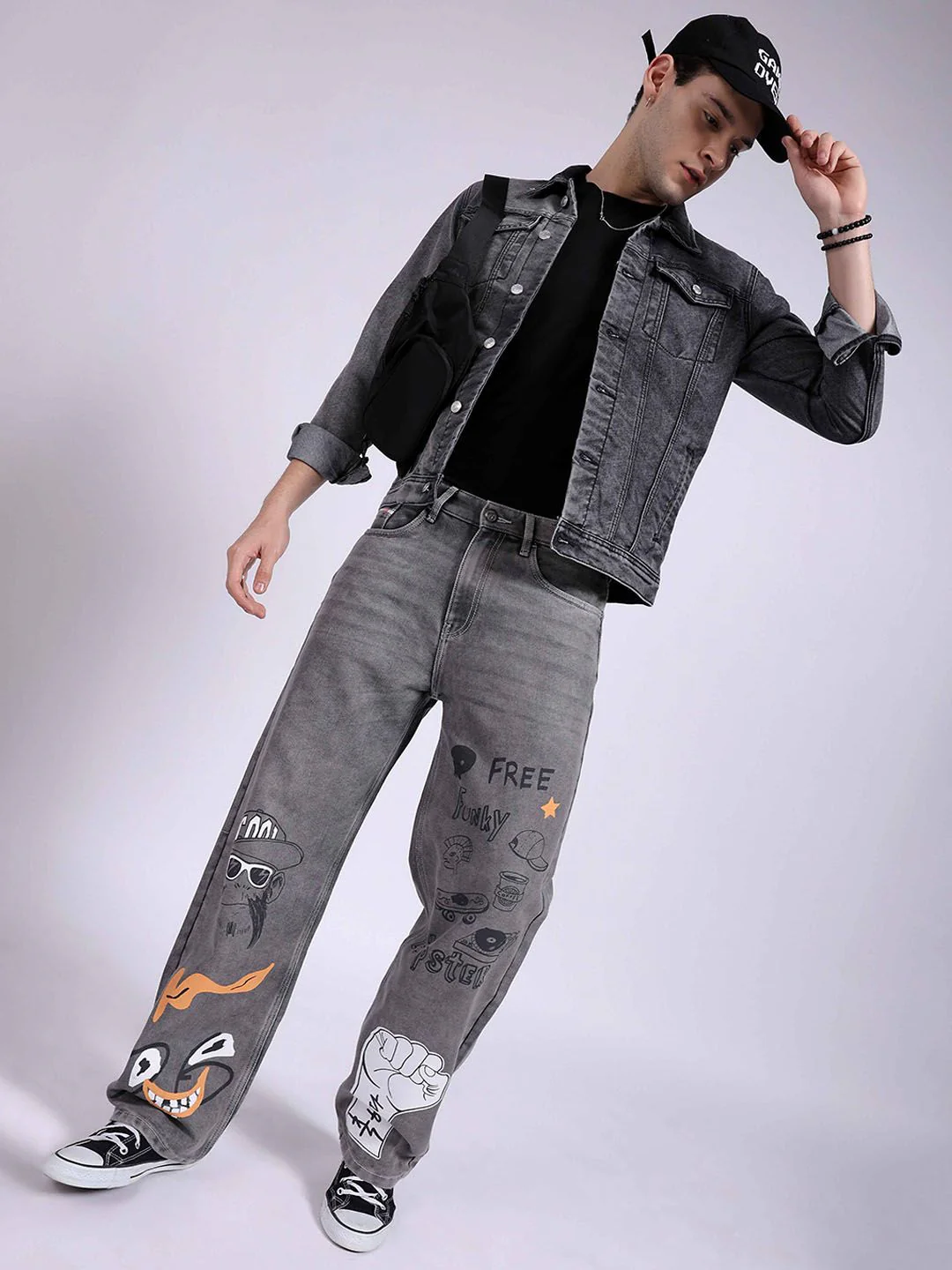 The Indian Garage Co Men Mid-Rise Loose Baggy Fit Pure Cotton Jeans - Image 5