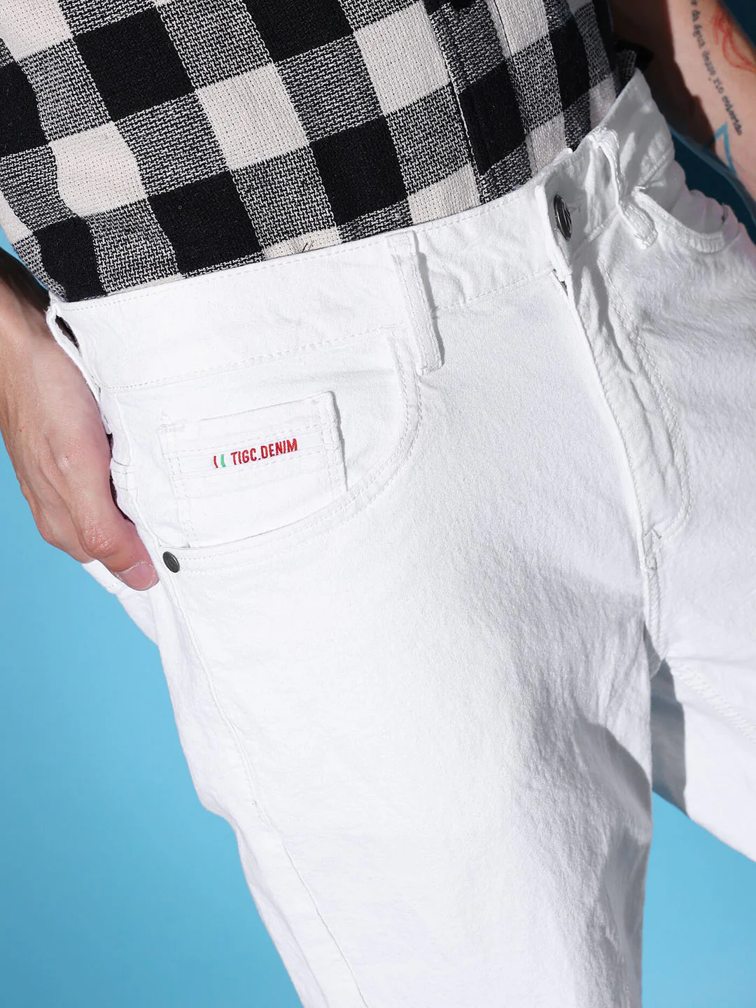The Indian Garage Co Men Mid-Rise Slim Fit Jeans - Image 4