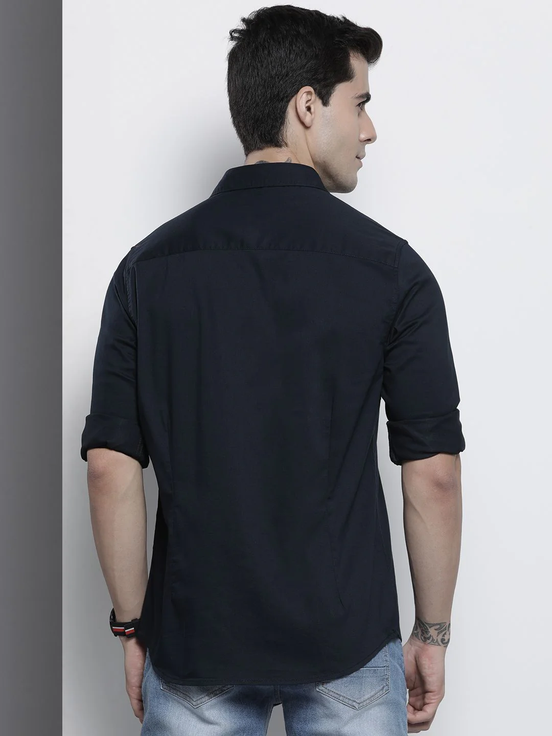 The Indian Garage Co Men Navy Blue Comfort Casual Shirt - Image 4