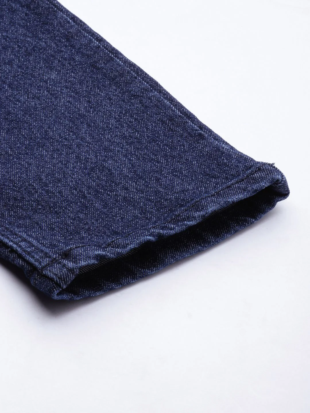 The Indian Garage Co Men Navy Blue Slim Fit Low Distress Light Fade Stretchable Jeans - Image 7