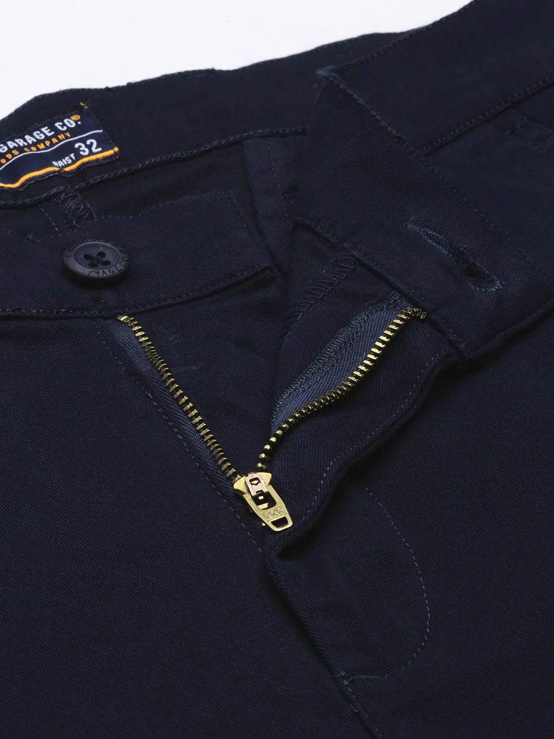 The Indian Garage Co Men Navy Blue Slim Fit Trousers - Image 4