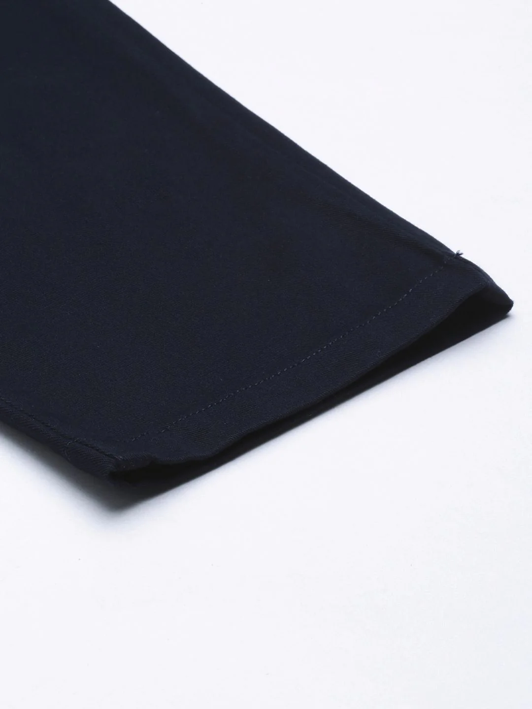 The Indian Garage Co Men Navy Blue Slim Fit Trousers - Image 7
