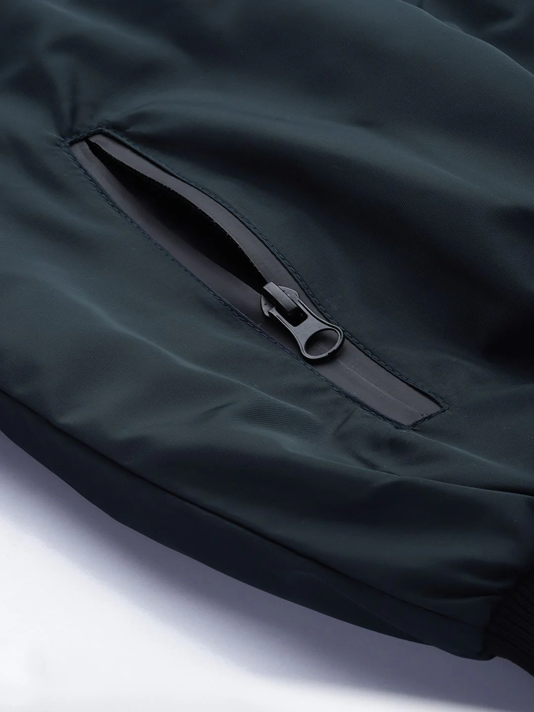 The Indian Garage Co Men Navy Blue Typography Bomber Jacket - Image 6