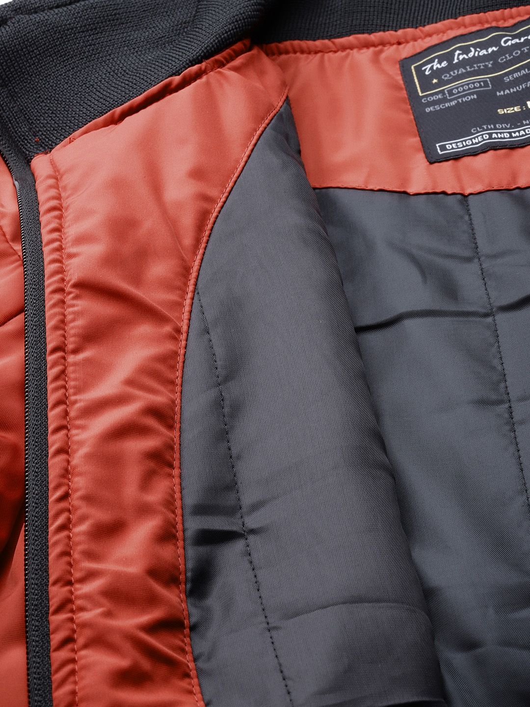 The Indian Garage Co Men Orange Solid Biker Jacket - Image 7