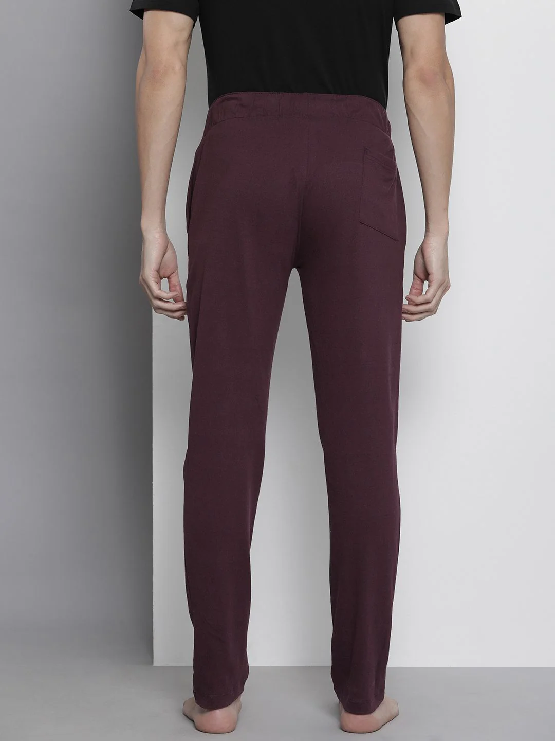 The Indian Garage Co Men Pack of 2 Blue and Maroon Printed Lounge Pants - Image 3