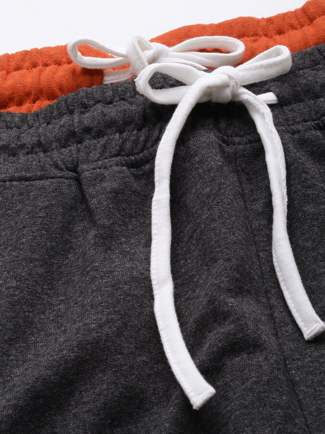 The Indian Garage Co Men Pack of 2 Charcoal Grey & Rust Orange Solid Shorts - Image 6