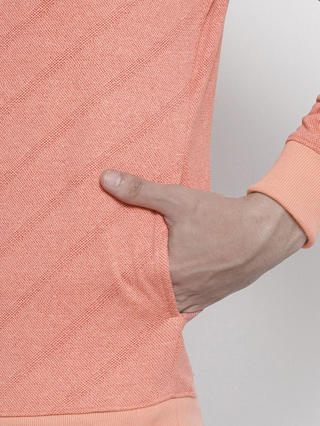 The Indian Garage Co Men Peach-Coloured Printed Sweatshirt - Image 6